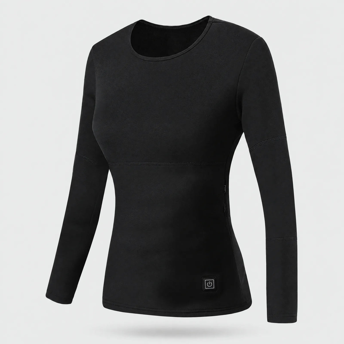 Alpenwarm heated base layer top for women in black, tailored cut